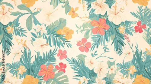 Aloha State with a whimsical pattern
