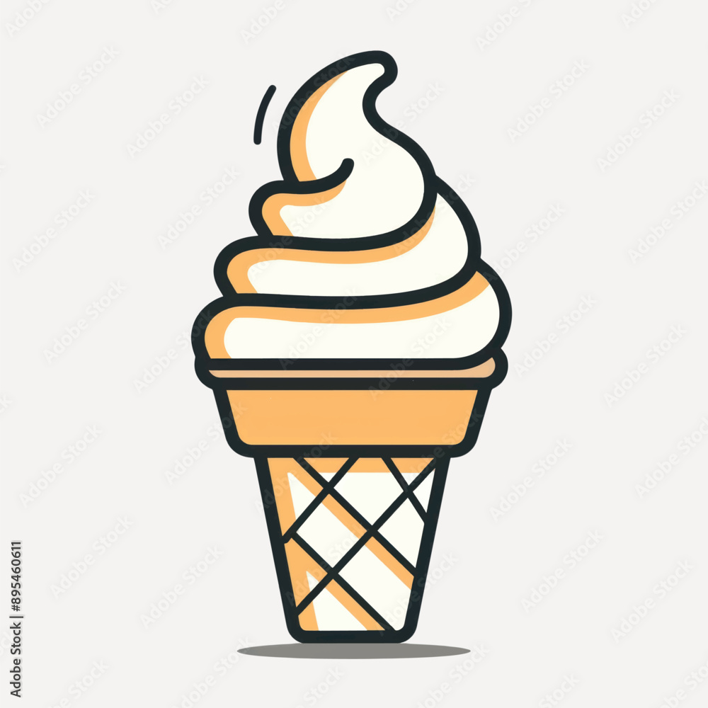 Delicious cartoon ice cream cone Delicious cartoon ice cream cone
