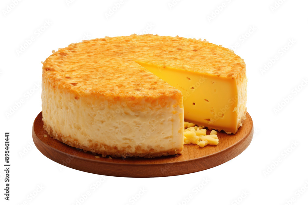 Classic New York Cheesecake on White Background Classic New York Cheesecake on White Background