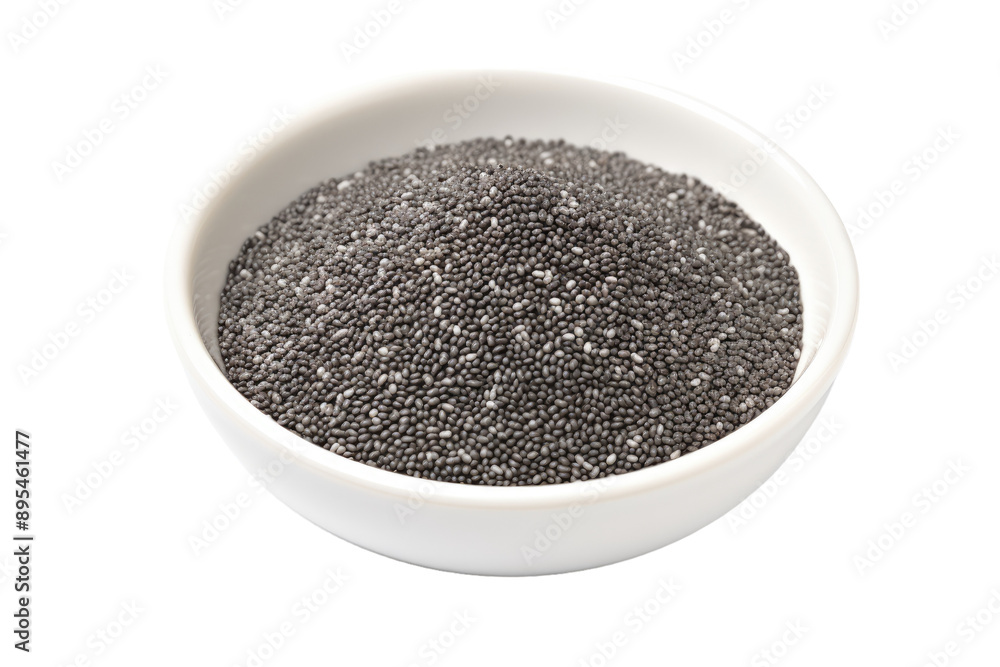 Fresh chia seeds isolated on transparent background Fresh chia seeds isolated on transparent background