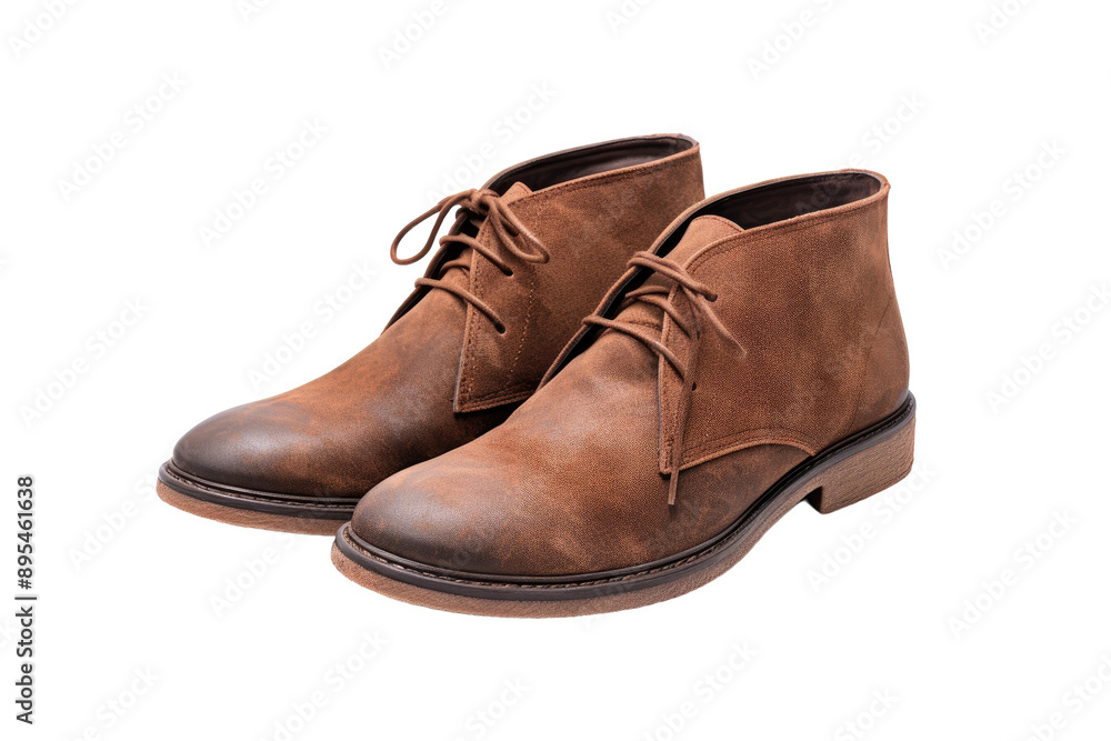 Close-up of Chukka Shoes Isolated on Transparent Background Close-up of Chukka Shoes Isolated on Transparent Background