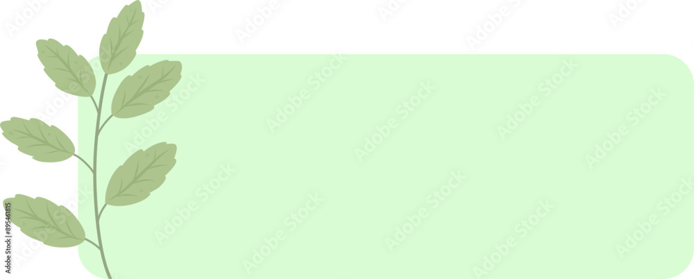 Fototapeta premium Nature Background Leaf Text Box Header Leaves Rectangle Label 