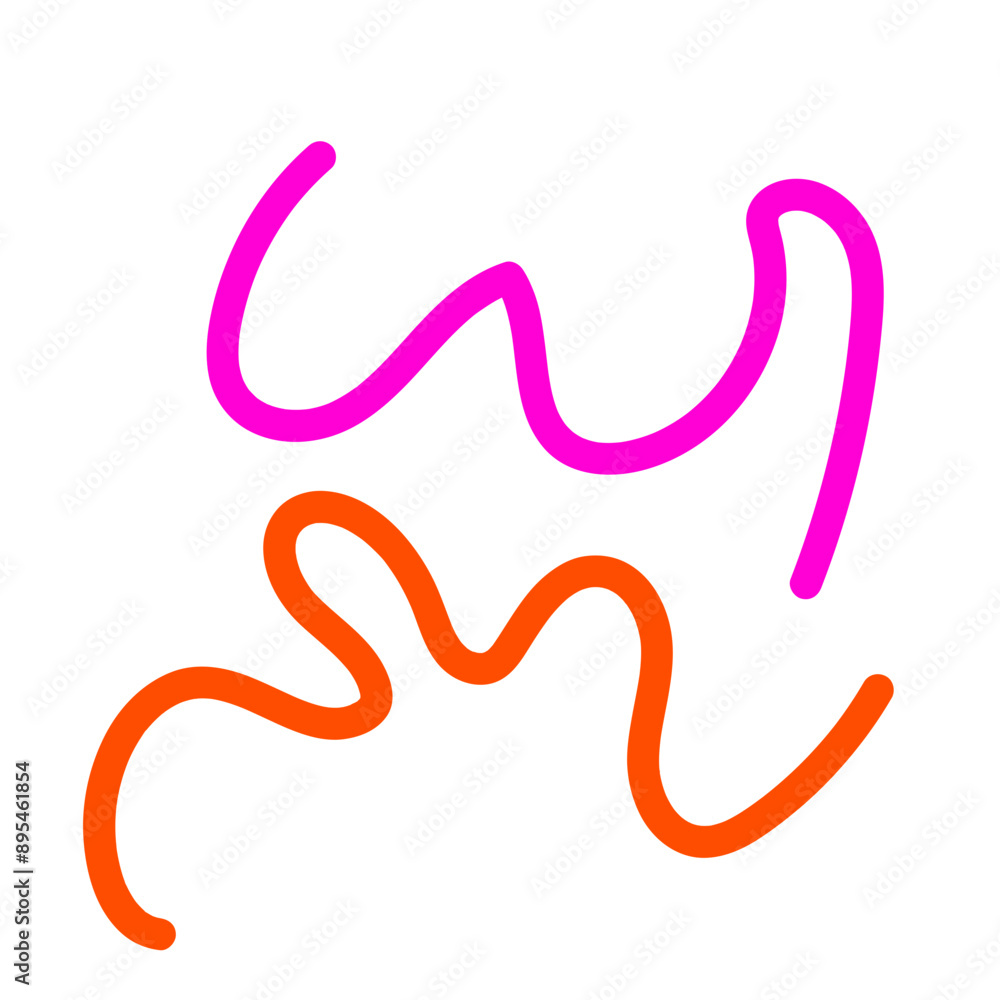 Pink orange squiggly lines abstract vectors background Pink orange squiggly lines abstract vectors background