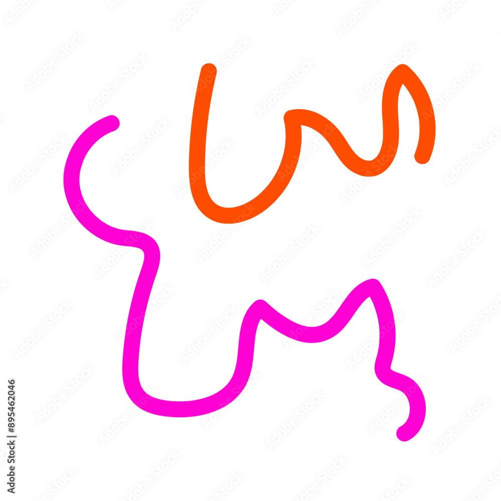 Pink orange squiggly lines abstract vectors background Pink orange squiggly lines abstract vectors background