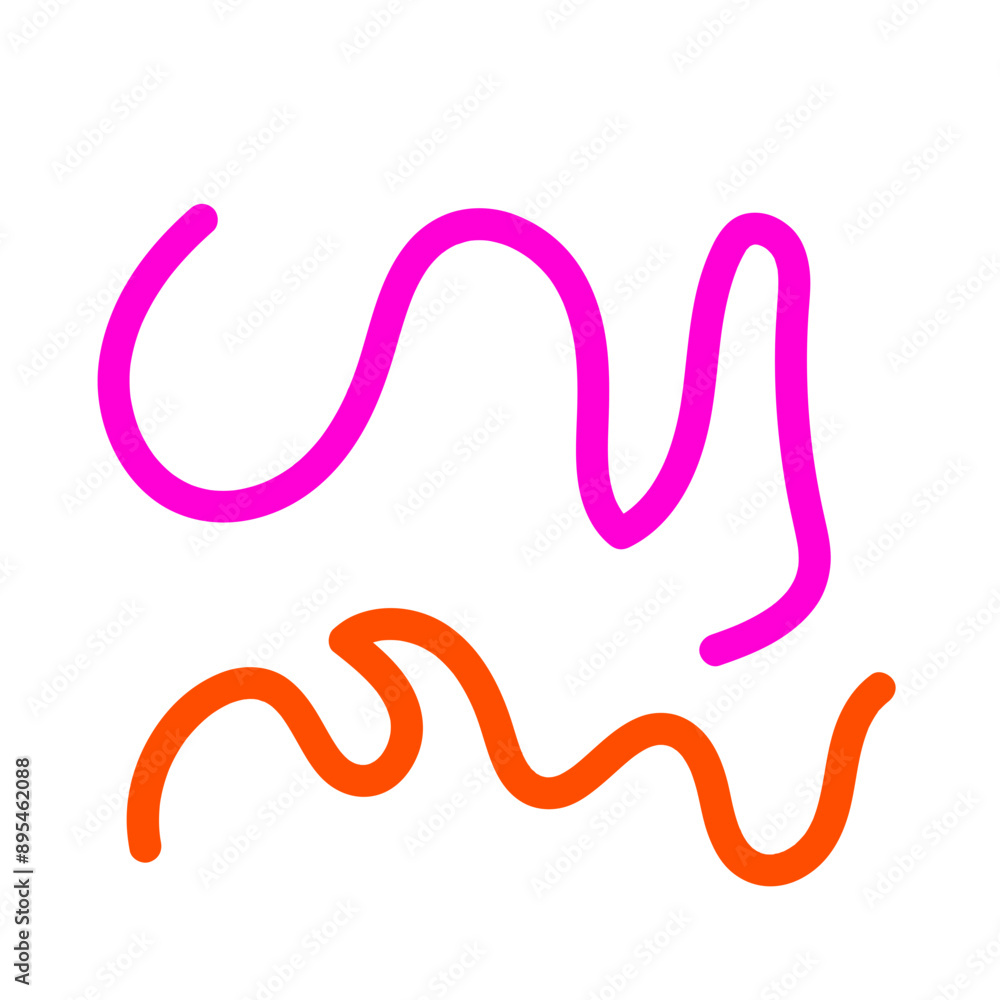 Pink orange squiggly lines abstract vectors background Pink orange squiggly lines abstract vectors background
