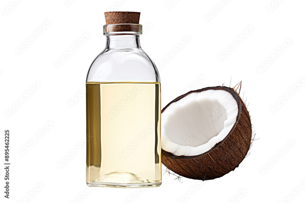 Coconut Oil for Cooking and Skin Care Isolated on Transparent Background Coconut Oil for Cooking and Skin Care Isolated on Transparent Background