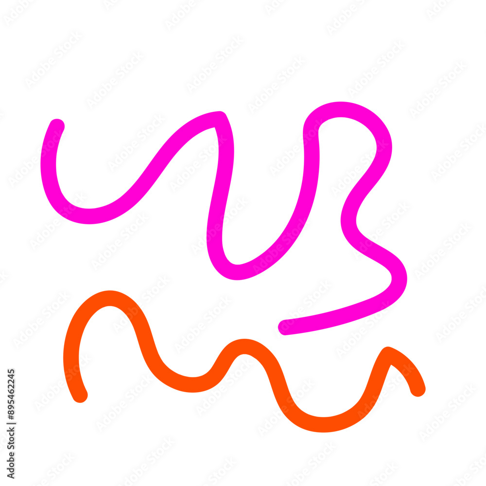 Pink orange squiggly lines abstract vectors background Pink orange squiggly lines abstract vectors background