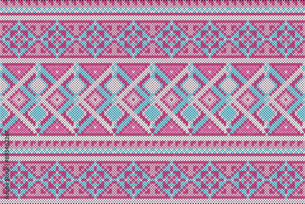 Festive Sweater Design. Seamless Knitted Pattern Festive Sweater Design. Seamless Knitted Pattern