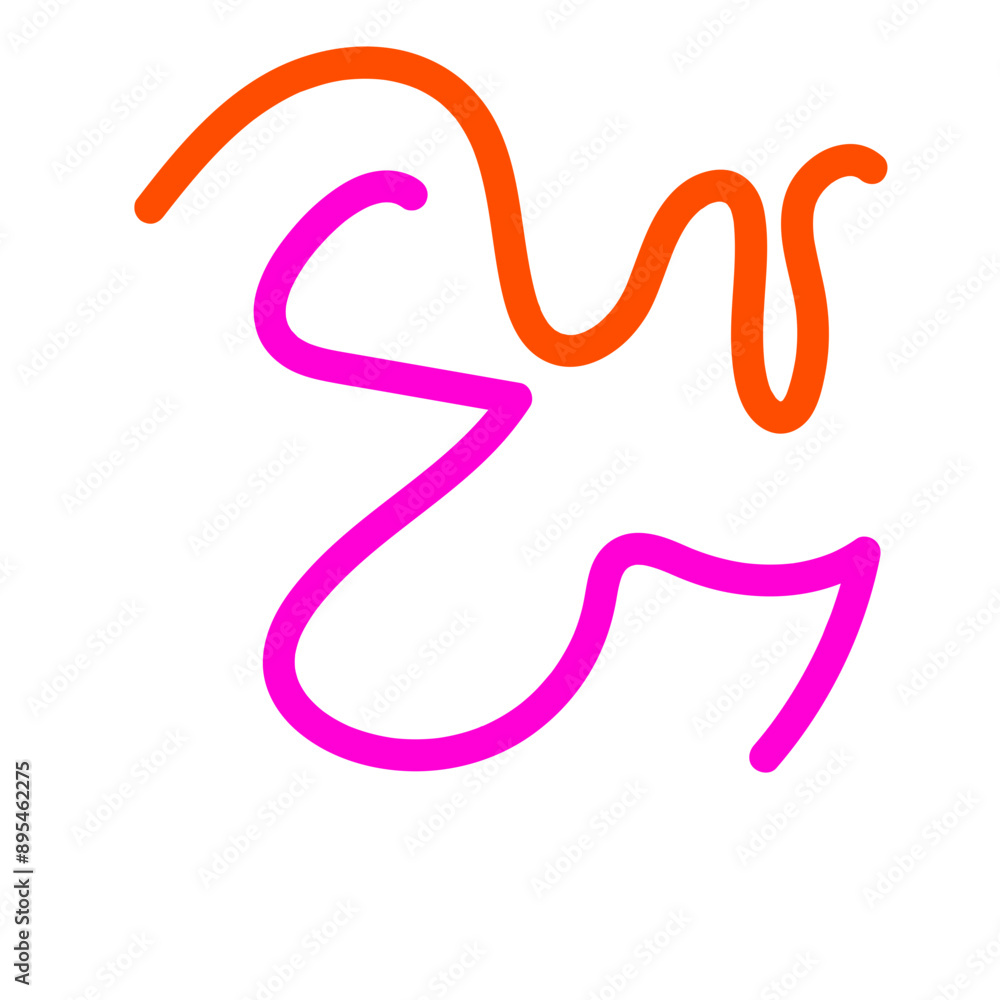 Pink orange squiggly lines abstract vectors background Pink orange squiggly lines abstract vectors background