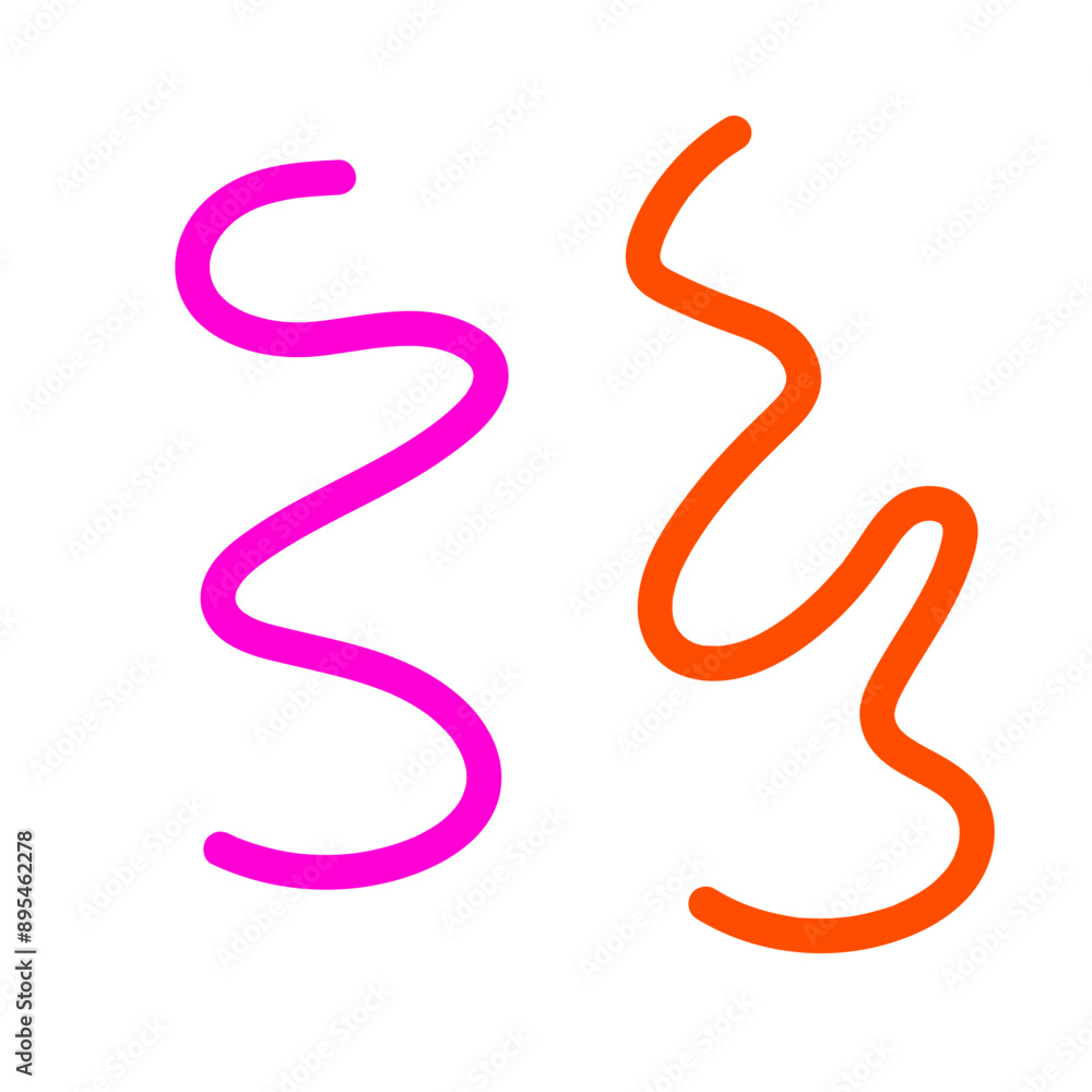 Pink orange squiggly lines abstract vectors background Pink orange squiggly lines abstract vectors background