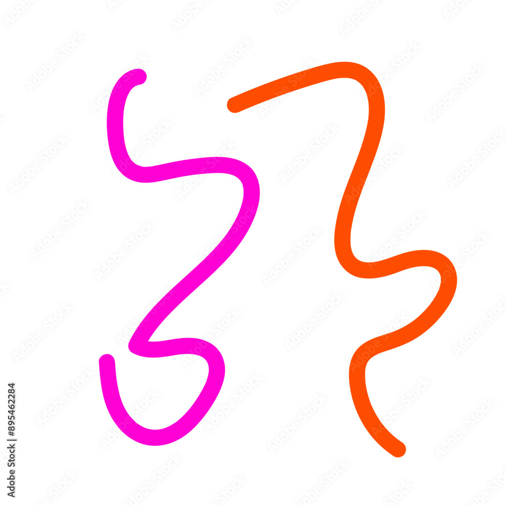 Pink orange squiggly lines abstract vectors background Pink orange squiggly lines abstract vectors background