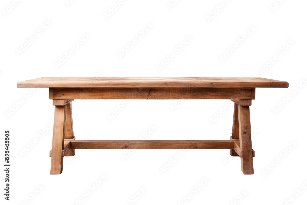 Elegant Whitewashed Farmhouse Table isolated on transparent background Elegant Whitewashed Farmhouse Table isolated on transparent background