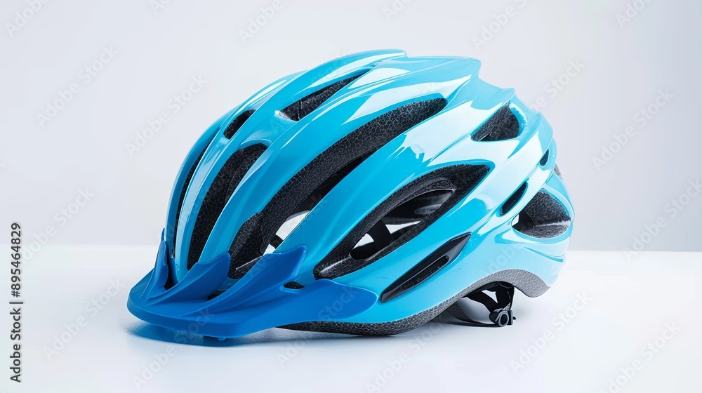 Children's bicycle helmet, isolated against a white background, with space for copy Children's bicycle helmet, isolated against a white background, with space for copy