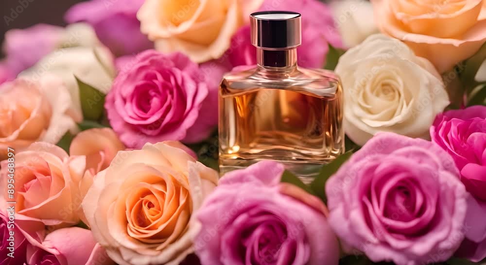 Bottled Bliss: A Perfume's Embrace in a White Rose Paradise Bottled Bliss: A Perfume's Embrace in a White Rose Paradise