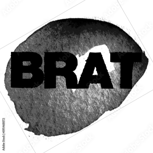 Obraz na plátně Brat - graphic text illustration to announce the presence of a brat ie