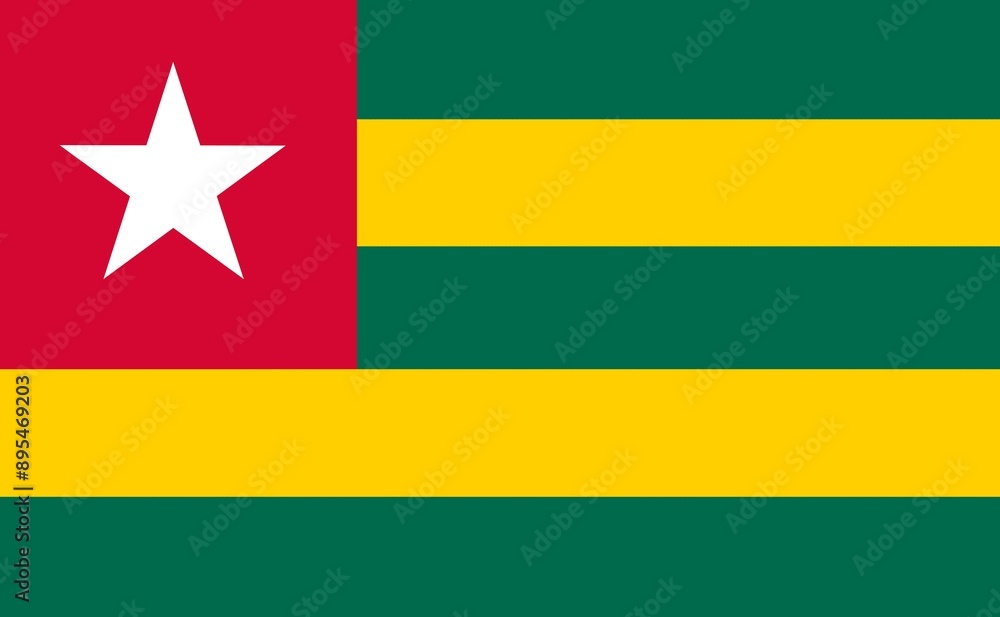 Togo flag, flag of Togo, country flag Togo flag, flag of Togo, country flag