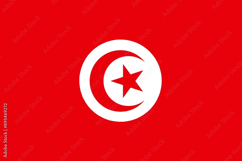 Naklejka premium flag of Tunisia, flag, Tunisia flag, country flag