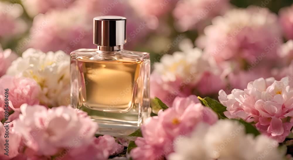 Bottled Bliss: A Perfume's Embrace in a White Rose Paradise Bottled Bliss: A Perfume's Embrace in a White Rose Paradise