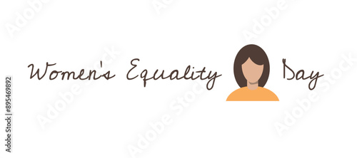 Women's equality day card. vector illustration