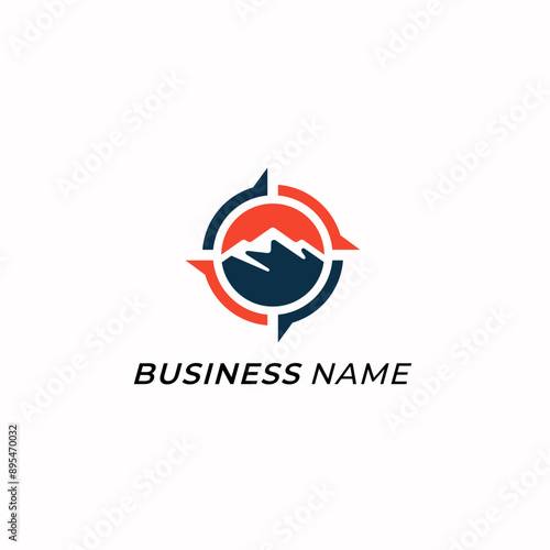 Free Download design logo creative mountain and compass - GFXLoad