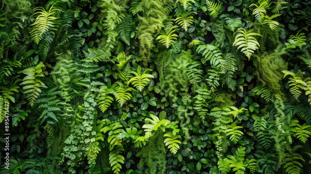 Fern-covered wall Fern-covered wall
