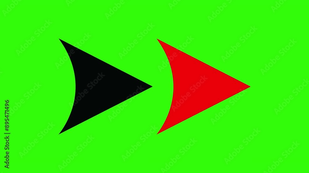 Arrow is pointing right on green screen background, 3d arrow animation Arrow is pointing right on green screen background, 3d arrow animation