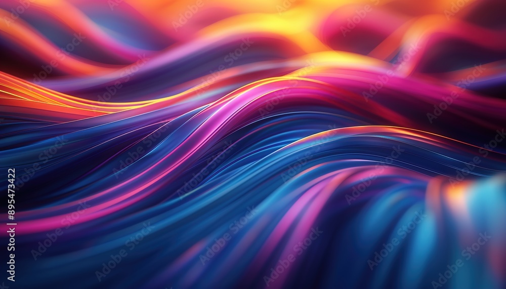 Wavy lines in different colors Wavy lines in different colors
