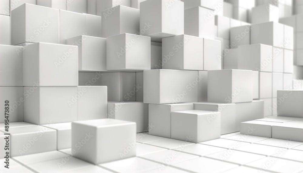 White geometric shapes White geometric shapes