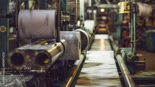 Wallpaper Mural Roll of Paper Undergoing Printing on Automated Machine Torontodigital.ca