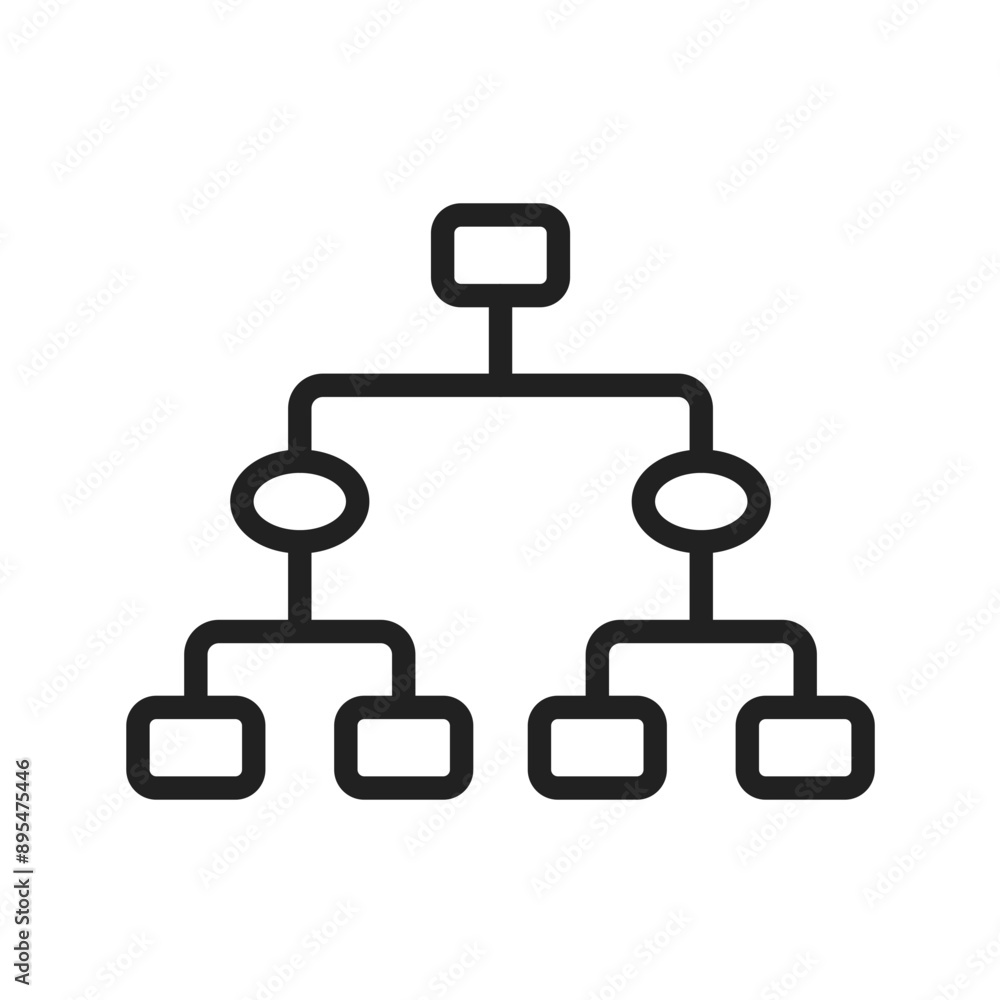 Decision Tree icon vector image. Suitable for mobile application web application and print media. Decision Tree icon vector image. Suitable for mobile application web application and print media.