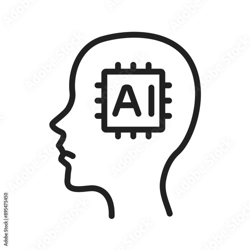 Humanoid Robot icon vector image. Suitable for mobile application web application and print media.
