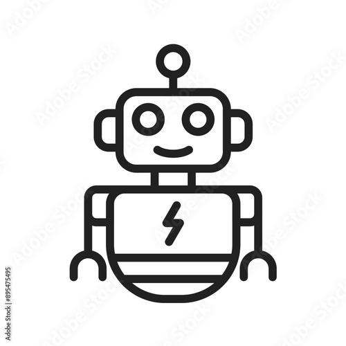 Robotics icon vector image. Suitable for mobile application web application and print media.