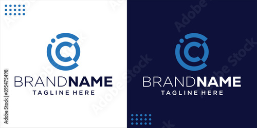 Creative Abstract IC Technology Logo, Design Inspiration, Illustration, Vector