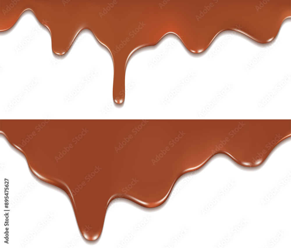 Chocolate splashes, pouring's and drops set Chocolate splashes, pouring's and drops set