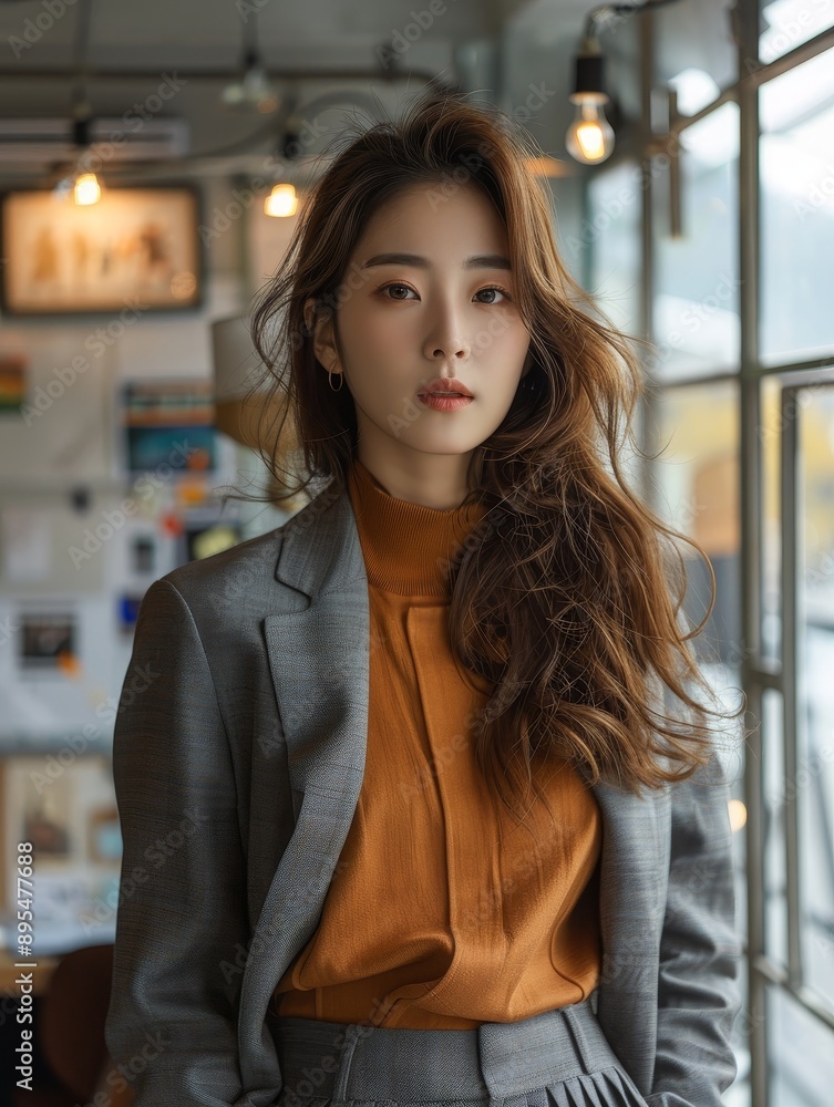Professional Korean Woman in Modern Office
