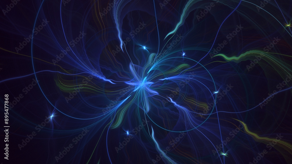 3D manual rendering abstract blue fractal light background. Its not AI Generatd illustration. 3D manual rendering abstract blue fractal light background. Its not AI Generatd illustration.