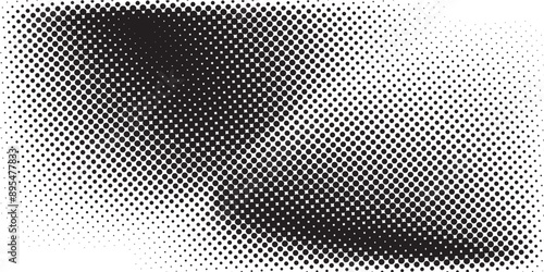 Black halftone gradient dot patterns background. dots modern vector