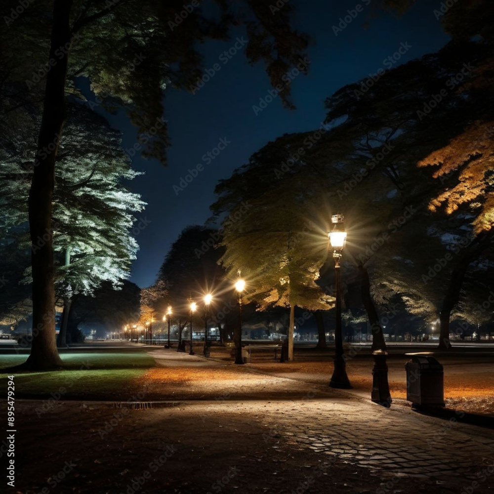 park in the night park in the night