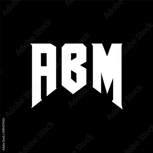 ABM letter logo design for technology company. ABM logo design black and white color combination. ABM logo, ABM vector, ABM design, ABM icon, ABM alphabet. ABM typography logo design. photo