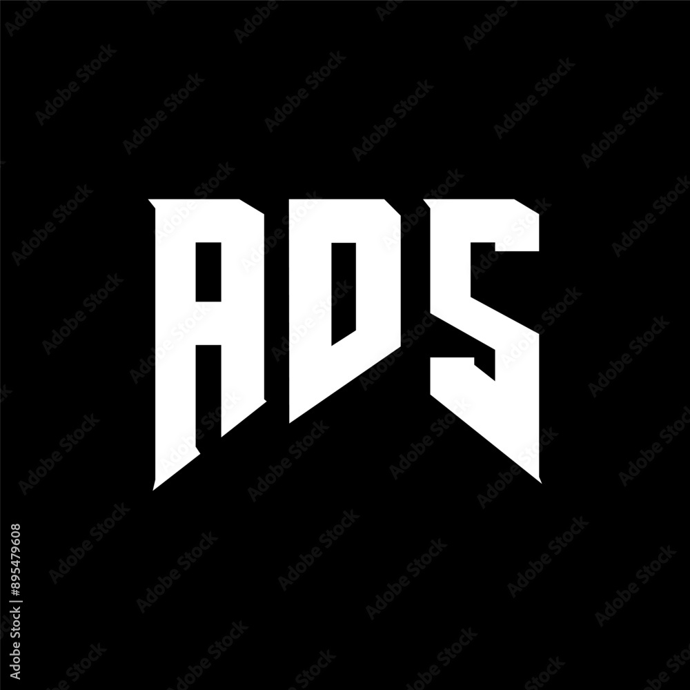 ADS letter logo design for technology company. ADS logo design black and white color combination. ADS logo, ADS vector, ADS design, ADS icon, ADS alphabet. ADS typography logo design.