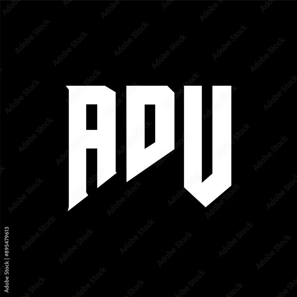 ADU letter logo design for technology