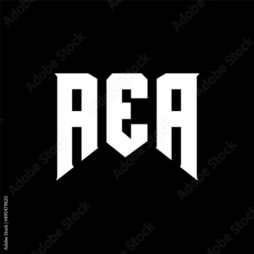 AEA letter logo design for technology company. AEA logo design black and white color combination. AEA logo, AEA vector, AEA design, AEA icon, AEA alphabet. AEA typography logo design. photo