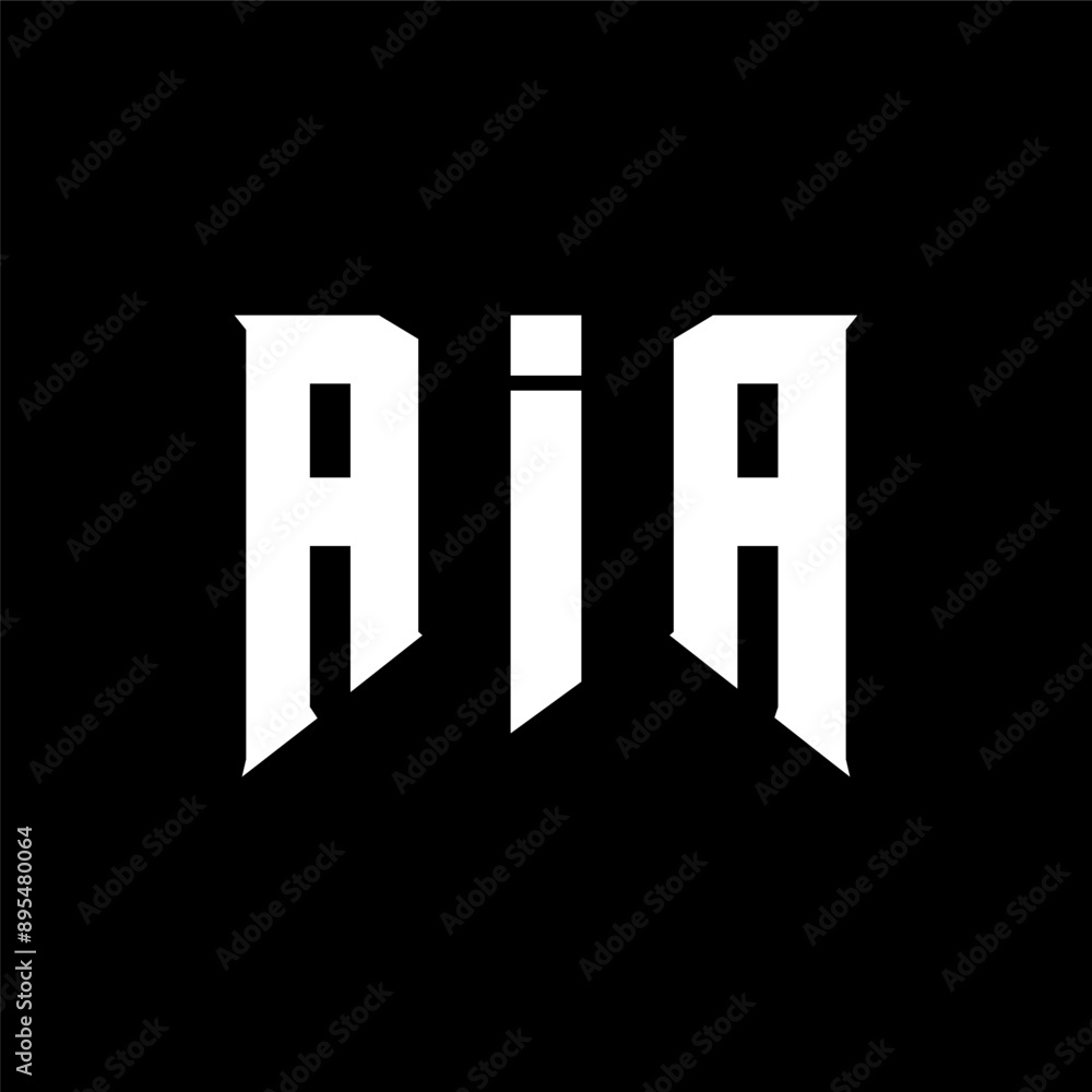 AIA Letter Logo Design For Technology Company AIA Logo Design Black 
