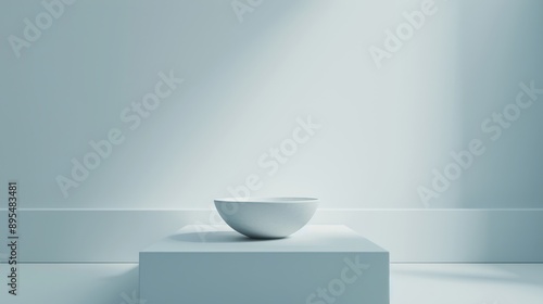 3D render of an object on a dais, minimalist base design, sleek and modern, front view, studio lighting, high detail