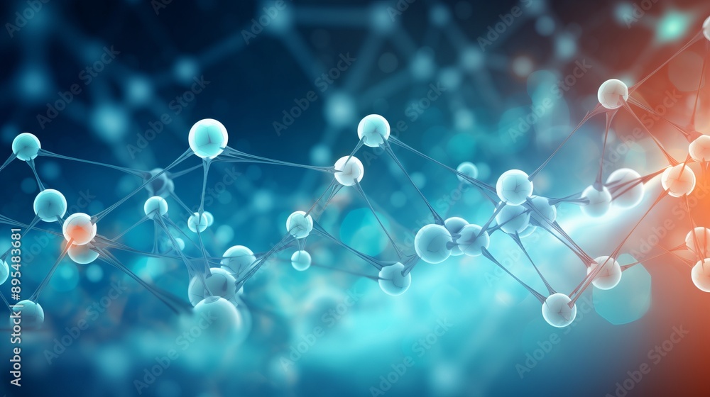 Abstract science background featuring atoms and molecules, detailed illustration of molecular structure for scientific research and educational purposes, high-resolution graphic for technology and bio Abstract science background featuring atoms and molecules, detailed illustration of molecular structure for scientific research and educational purposes, high-resolution graphic for technology and bio