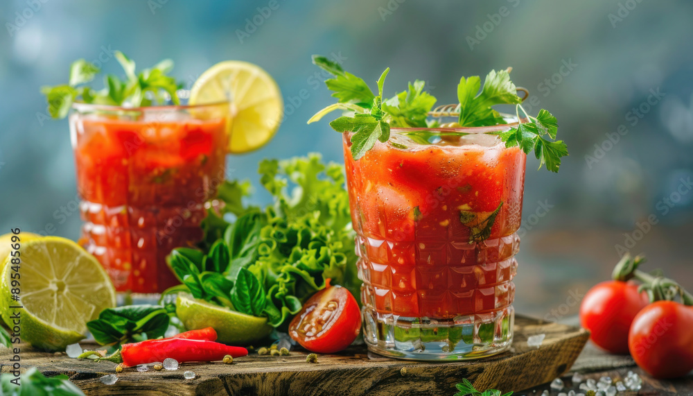 Refreshing tomato and lemonade drink Refreshing tomato and lemonade drink