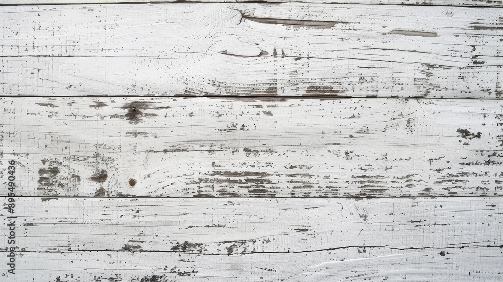 Fototapeta premium Old white plywood background with vintage teak surface panel and grainy texture.