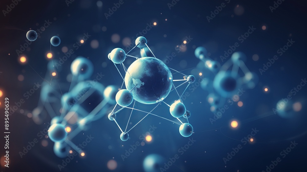 Detailed illustration of atomic structure isolated on blue background, perfect for science and educational purposes, highlighting fundamental concepts in physics and chemistry
Detailed illustration of atomic structure isolated on blue background, perfect for science and educational purposes, highlighting fundamental concepts in physics and chemistry
