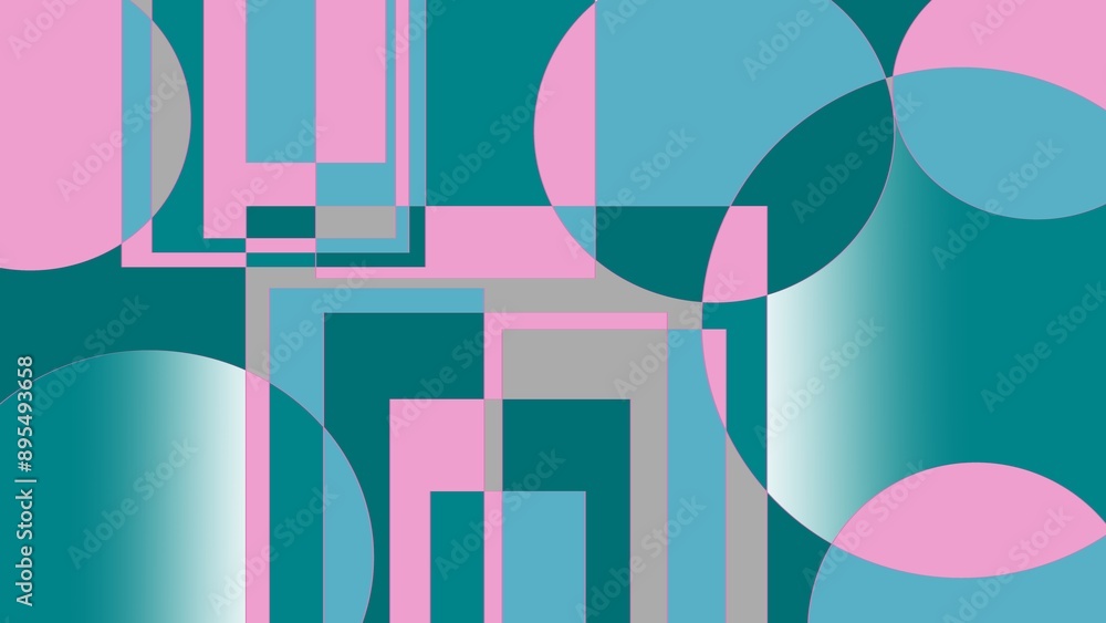 Obraz premium Minimal geometric background. Dynamic shapes composition. great for fashion, poster, web, banner, page, cover, social, media, card