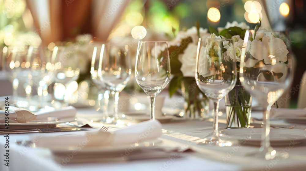 Elegant dining table with blank menu cards and reservation placeholders for upscale weddings and special occasions Elegant dining table with blank menu cards and reservation placeholders for upscale weddings and special occasions